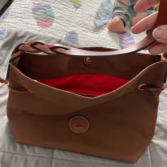 Dooney & Bourke Bags Dooney And Bourke Nylon Shoulder Bag With Braided Leather Handle Poshmark